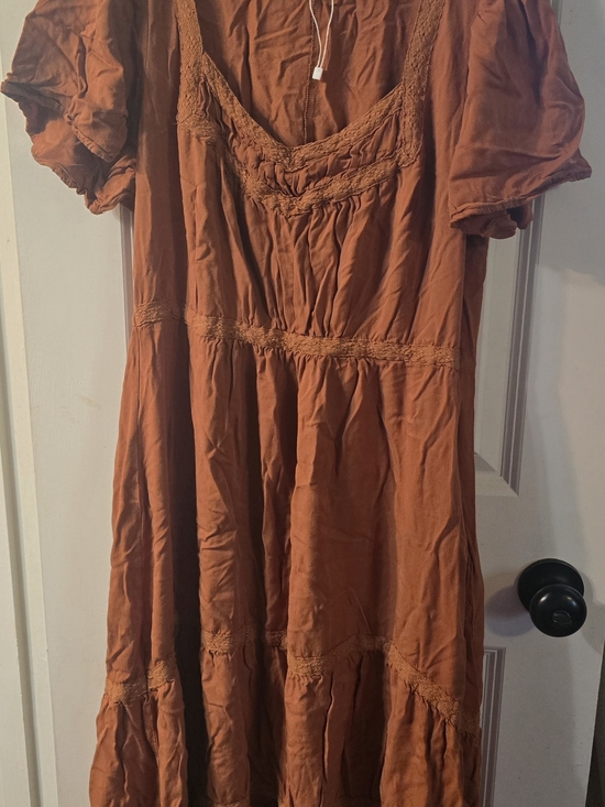 Baltic Born Dresses & Skirts - Baltic Born Rust Brown Women's Tiered Cotton Dress- NEVER WORN